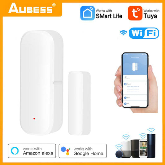 WiFi Smart Door Sensor Wireless Magnetic Door Window Open Closed Detectors Automation Home Security