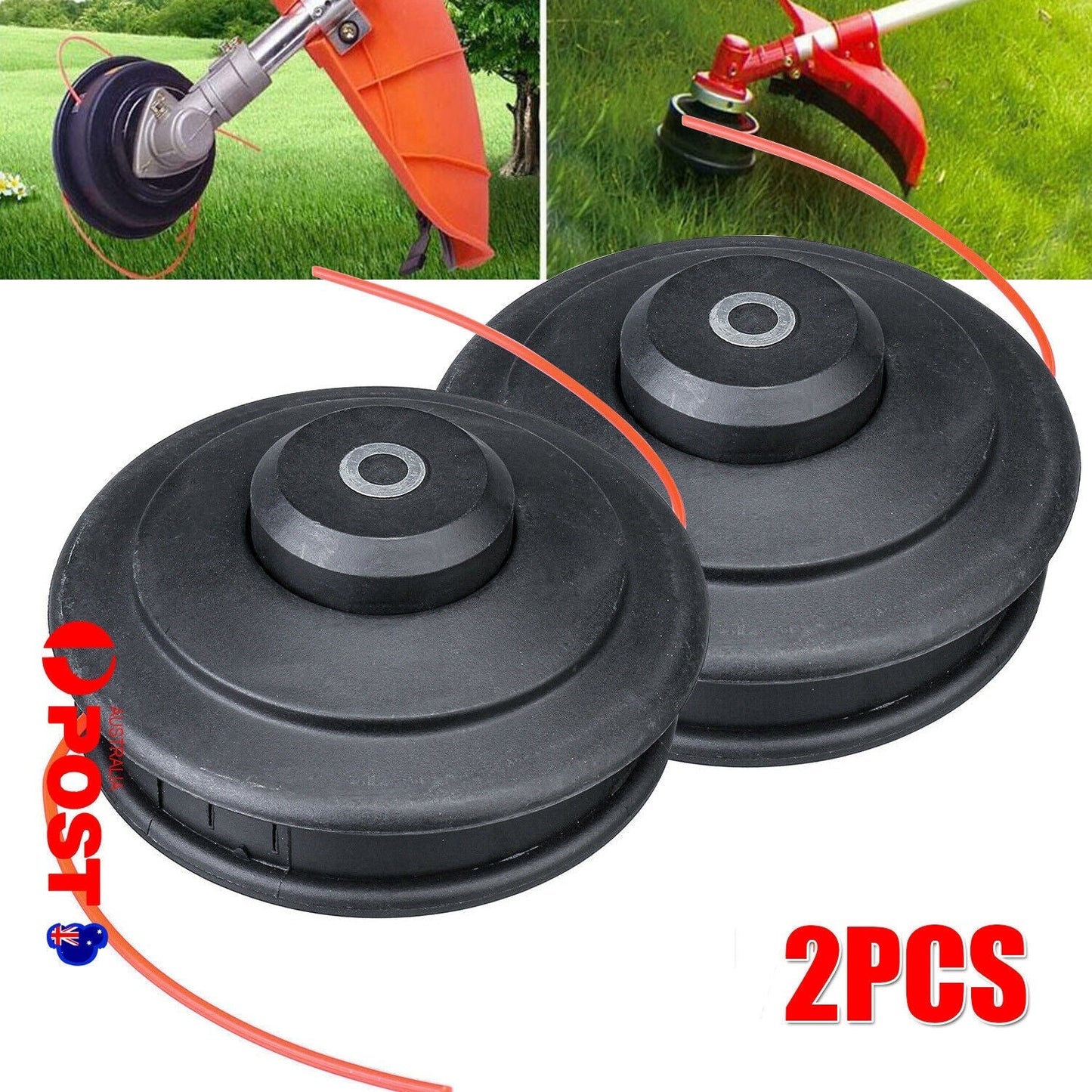 2X Replacement Bump Feed Line String Trimmer Head Whipper Snipper Brush Cutter