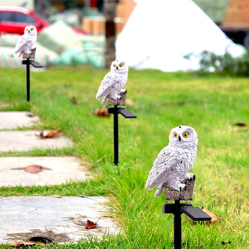 Solar Waterproof LED Garden Lights Owl