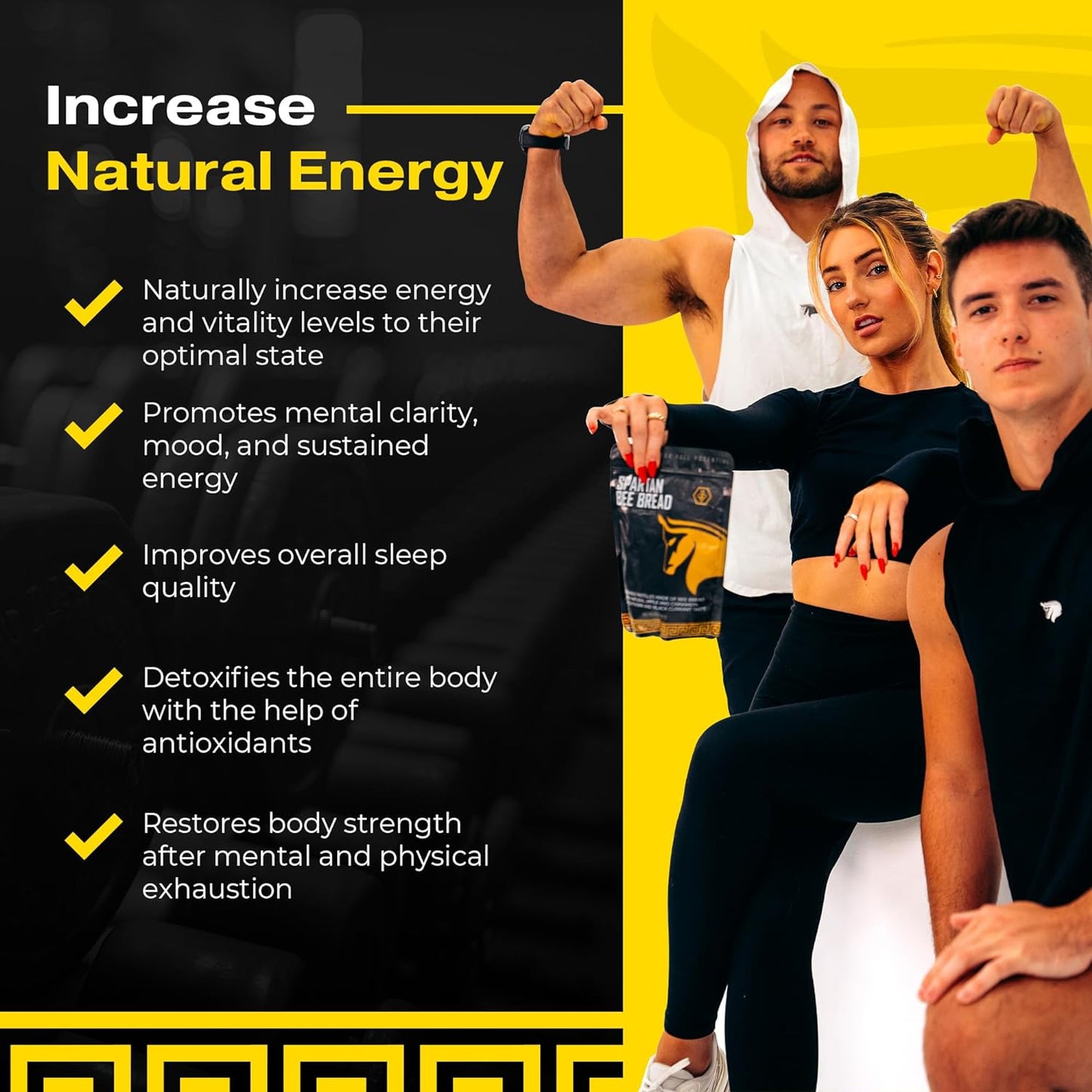 Awakened Natural Pre Workout Powder & Spartan Bee Bread Chewables Natural Multivitamin Bundle