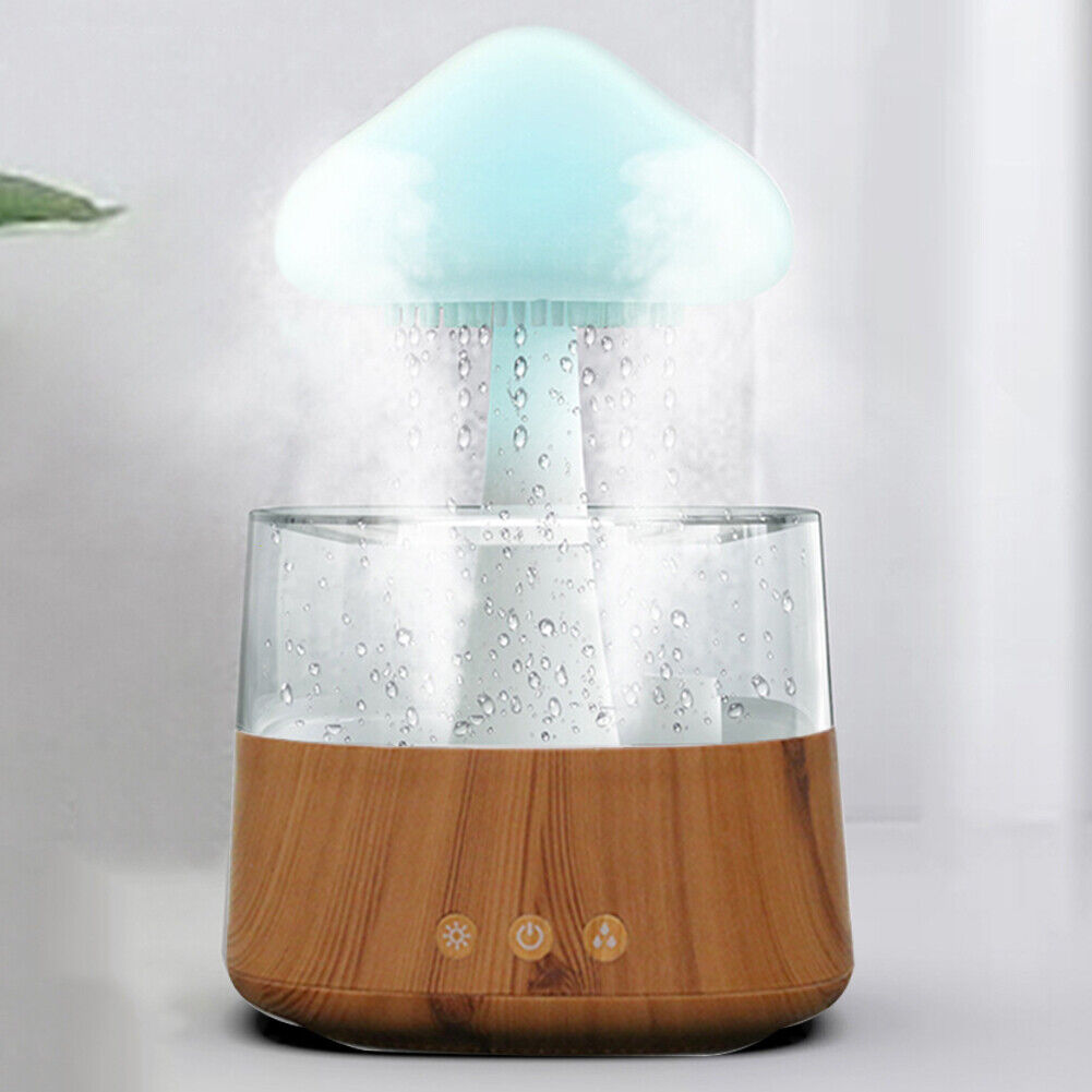 Air Humidifier RainCloud Humidifier Essential Oils Diffuser Water Drops Colorful Night Light For Home Bedroom